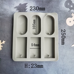 KHUÔN SILICON LOẠI 1 CAO CẤP LÀM SÁP THƠM, RESIN,THẠCH CAO, XÀ PHÒNG HÌNH CHỮ NHẬT VÀ ELIP T.CRAFT HOUSE