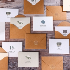 COMBO THIỆP IN VÀ BAO THƯ KRAFT VINTAGE CÙNG THÔNG ĐIỆP Ý NGHĨA T.CRAFT HOUSE 2