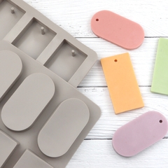 KHUÔN SILICON LOẠI 1 CAO CẤP LÀM SÁP THƠM, RESIN,THẠCH CAO, XÀ PHÒNG HÌNH CHỮ NHẬT VÀ ELIP T.CRAFT HOUSE