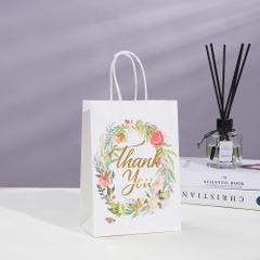 TÚI GIẤY ĐỰNG QUÀ THANK YOU ÁNH KIM HỌA TIẾT DỄ THƯƠNG PHONG CÁCH HÀN QUỐC T.CRAFT HOUSE