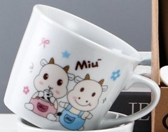 TÁCH TRÀ/ CÀ PHÊ BẰNG GỐM SỨ NHIỀU HÌNH ẢNH DỄ THƯƠNG, TIỆN DỤNG CÓ KÈM MUỖNG T-CRAFT ^^