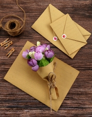 SET 10 TỜ GIẤY KRAFT VIẾT THƯ TỐI GIẢN PHONG CÁCH VINTAGE T.CRAFT HOUSE