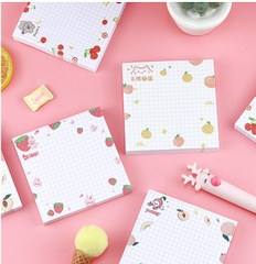 GIẤY NHỚ HÌNH VUÔNG CHỦ ĐỀ TRÁI CÂY ĐANG DẠNG, MÀU SẮC T-CRAFT  ^^
