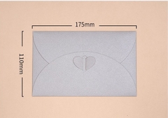 SET 5 BAO THƯ ÁNH KIM 250GSM KHOÁ TIM KÍCH THƯỚC 175x110mm NHIỀU MÀU SẮC T.CRAFT HOUSE
