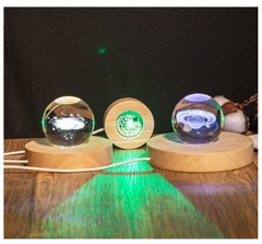 ĐẾ TRÒN ĐÈN LED 3D BẰNG GỖ TRANG TRÍ DIY SIÊU TIỆN LỢI T.CRAFT HOUSE-NVLG