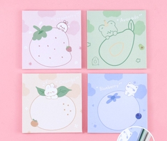 COMBO 4 LOẠI GIẤY NHỚ HÌNH VUÔNG CHỦ ĐỀ TRÁI CÂY ĐANG DẠNG, MÀU SẮC T-CRAFT  ^^