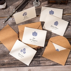 COMBO THIỆP IN VÀ BAO THƯ KRAFT CHỦ ĐỀ HOA PHONG CÁCH VINTAGE CÙNG THÔNG ĐIỆP Ý NGHĨA T.CRAFT HOUSE