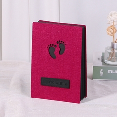 ALBUM ẢNH VẢI NỈ DIY DANG GẤP TỰ TRANG TRÍ HÌNH HÌNH BÀN CHÂN SIÊU CUTE T.CRAFT HOUSE
