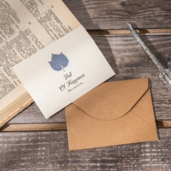 COMBO THIỆP IN VÀ BAO THƯ KRAFT CHỦ ĐỀ HOA PHONG CÁCH VINTAGE CÙNG THÔNG ĐIỆP Ý NGHĨA T.CRAFT HOUSE
