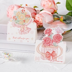 THIỆP IN MINI DỄ THƯƠNG CHỦ ĐỀ "NHỮNG BÔNG HOA RỰC RỠ" T.CRAFT HOUSE (KHÔNG GỒM BAO THƯ) - MẪU 1