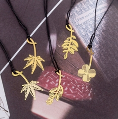 THẺ ĐÁNH DẤU SÁCH BOOKMARK BẰNG KIM LOẠI CAO CẤP HÌNH CỎ VÀNG T-CRAFT