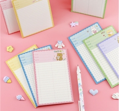 GIẤY NHỚ/ GIẤY GHI CHÚ HÌNH CHỮ NHẬT NHIỀU HOẠ TIẾT HOẠT HÌNH XINH XẮN DỄ THƯƠNG T.CRAFT HOUSE