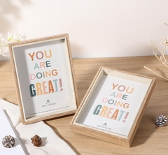 KHUNG ẢNH GỖ VIỀN TRẮNG MẶT MICA LÀM TRANH DECOR TRANG TRÍ ĐỂ BÀN T.CRAFT HOUSE-NVLG