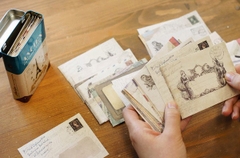 SET 12 BAO THƯ MINI PHONG CÁCH VINTAGE CỔ ĐIỂN T.CRAFT HOUSE