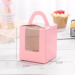 HỘP ĐỰNG BÁNH CUPCAKE HOẶC QUÀ TẶNG MẶT MICA GIẤY KRAFT PHONG CÁCH CỔ ĐIỂN T.CRAFT HOUSE