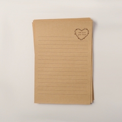 SET 10 TỜ GIẤY KRAFT VIẾT THƯ A5 PHONG CÁCH VINTAGE T.CRAFT HOUSE