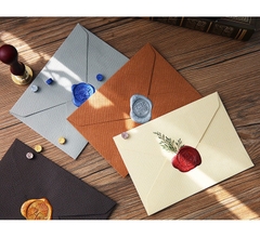 SET 5 BAO THƯ CAO CẤP 250GSM HOẠ TIẾT VÂN VẢI LANH CHÌM DÀY VÀ NHIỀU MÀU SẮC PHONG CÁCH CỔ ĐIỂN T.CRAFT HOUSE