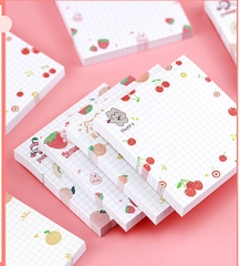 GIẤY NHỚ HÌNH VUÔNG CHỦ ĐỀ TRÁI CÂY ĐANG DẠNG, MÀU SẮC T-CRAFT  ^^