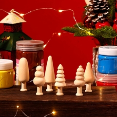 MÔ HÌNH GỖ MINI TỰ NHIÊN DECOR TRANG TRÍ NOEL PHONG CÁCH MINIMALIST T.CRAFT HOUSE