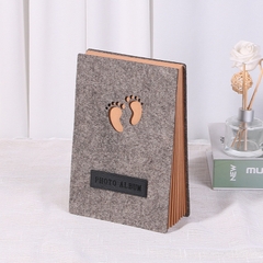 ALBUM ẢNH VẢI NỈ DIY DANG GẤP TỰ TRANG TRÍ HÌNH HÌNH BÀN CHÂN SIÊU CUTE T.CRAFT HOUSE
