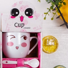 TÁCH TRÀ/ CÀ PHÊ BẰNG GỐM SỨ NHIỀU HÌNH ẢNH DỄ THƯƠNG, TIỆN DỤNG CÓ KÈM MUỖNG T-CRAFT ^^