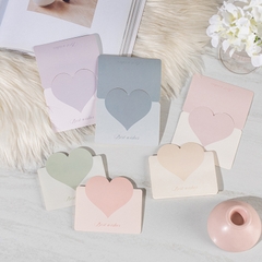 THIỆP IN MINI TRÁI TIM ĐƠN GIẢN VÀ NHIỀU MÀU SẮC T.CRAFT HOUSE (KHÔNG BAO GỒM BAO THƯ)