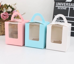 HỘP ĐỰNG BÁNH CUPCAKE HOẶC QUÀ TẶNG MẶT MICA GIẤY KRAFT PHONG CÁCH CỔ ĐIỂN T.CRAFT HOUSE