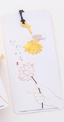 THẺ ĐÁNH DẤU SÁCH BOOKMARK BẰNG KIM LOẠI CAO CẤP HÌNH CỎ VÀNG T-CRAFT