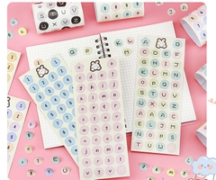 STICKER BẢNG CHỮ CÁI VÀ SỐ THỨ TỰ TRANG TRÍ TẬP SÁCH/ SỔ LƯU NIỆM T.CRAFT HOUSE