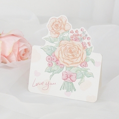 THIỆP IN MINI DỄ THƯƠNG CHỦ ĐỀ "NHỮNG BÔNG HOA RỰC RỠ" T.CRAFT HOUSE (KHÔNG GỒM BAO THƯ) - MẪU 1