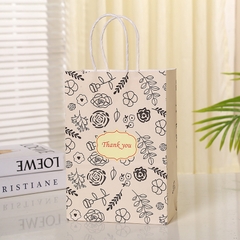 TÚI GIẤY ĐỰNG QUÀ TẶNG HÀN QUỐC BÔNG HOA XINH XẮN 21x15x8cm T.CRAFT HOUSE