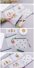 TÚI ĐỰNG BÚT CHẤT LIỆU NHỰA TRONG SUỐT CHỐNG THẤM NƯỚC DÀNH CHO HỌC SINH T-CRAFT ^^