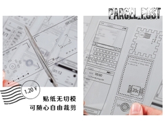 DÂY STICKER NHÃN DÁN KHUNG CHỮ, KHUNG ẢNH TRONG SUỐT TRANG TRÍ TẬP, VỞ, LƯU BÚT T-CRAFT ^^