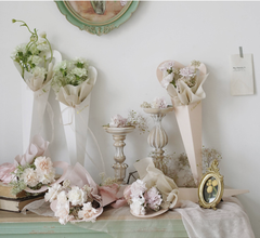SET 5 TÚI ĐỰNG HOA ỐC QUẾ TRÁI TIM STYLE HÀN QUỐC – QUÀ TẶNG THIẾT KẾ ĐỘC ĐÁO T.CRAFT HOUSE