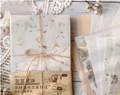 SET 30 TỜ GIẤY HOA LÁ KHÔ VINTAGE TRANG TRÍ TẬP VỞ, LƯU BÚT, NHẬT KÍ T-CRAFT ^^
