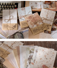 SET 30 TỜ GIẤY HOA LÁ KHÔ VINTAGE TRANG TRÍ TẬP VỞ, LƯU BÚT, NHẬT KÍ T-CRAFT ^^