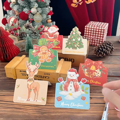 COMBO NGẪU NHIÊN 10 THIỆP IN MINI CHỦ ĐỀ GIÁNG SINH DỄ THƯƠNG VÀ ĐẦY MÀU SẮC T.CRAFT HOUSE - MẪU 4