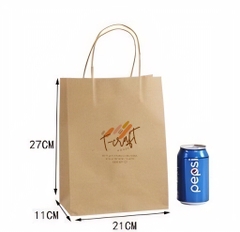 TÚI GIẤY KRAFT NHIỀU MÀU KÍCH THƯỚC 21x11x27cm KÈM QUAI XÁCH CHẮC CHẮN DÀY 120gsm ĐỰNG QUÀ TẶNG T.CRAFT HOUSE