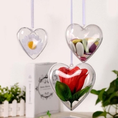 TRÁI TIM NHỰA TRONG SUỐT DÙNG ĐỂ LÀM ĐỰNG QUÀ TẶNG/ TRANG TRÍ SIÊU LUNG LINH T.CRAFT HOUSE
