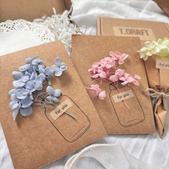 THIỆP HANDMADE FOR YOU HOA KHÔ NHIỀU MÀU T.CRAFT HOUSE (KHÔNG KÈM BAO THƯ)