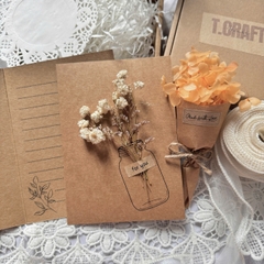 THIỆP HANDMADE FOR YOU HOA KHÔ NHIỀU MÀU T.CRAFT HOUSE (KHÔNG KÈM BAO THƯ)