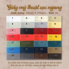 GIẤY MỸ THUẬT VÂN SỌC NGANG CHÌM DÀY 270gsm SIÊU ĐẸP LÀM THIỆP/CRAPBOOK T.CRAFT HOUSE