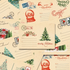 POSTCARD CHỦ ĐỀ GIÁNG SINH DỄ THƯƠNG VÀ ĐẦY MÀU SẮC T.CRAFT HOUSE