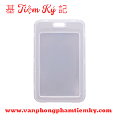 Bảng tên nhựa cứng trong 2 mặt 5,4 x 8,5 CM U-167V đứng