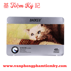 Chì màu Baoke 48 màu hộp thiếc PW1648