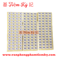 Giấy decal tem size
