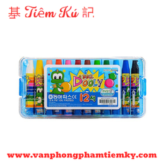 Sáp Dooly 12 màu hộp nhựa