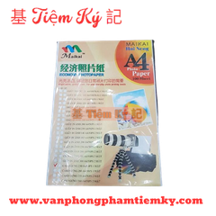 Giấy in ảnh màu NTS A4 có decal 135 ( dày) (50 tờ)