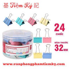 Kẹp Bướm màu 32mm (1 Hộp 24 cái)