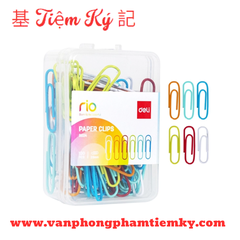 Kẹp giấy màu deli 0024